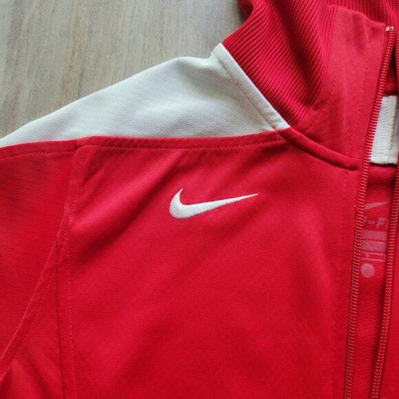 Nike Red Full Zip Dri-FIt Jacket Size Small - Retro Classic Look Unisex - Picture 4 of 13